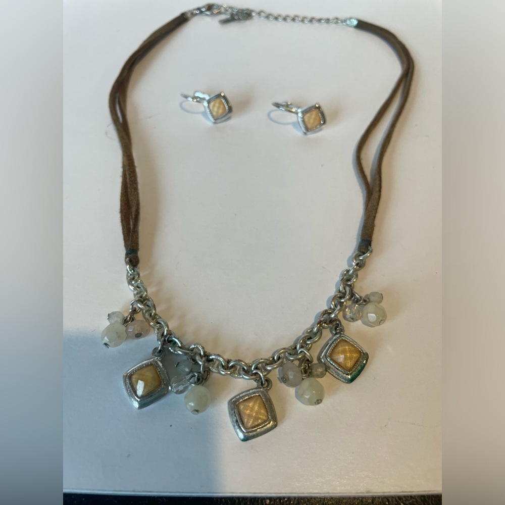 Amber Jewelry Set! Necklace and Eaarings